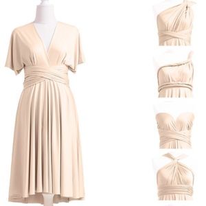Beige/ Champagne Infinity/ Convertible Dress